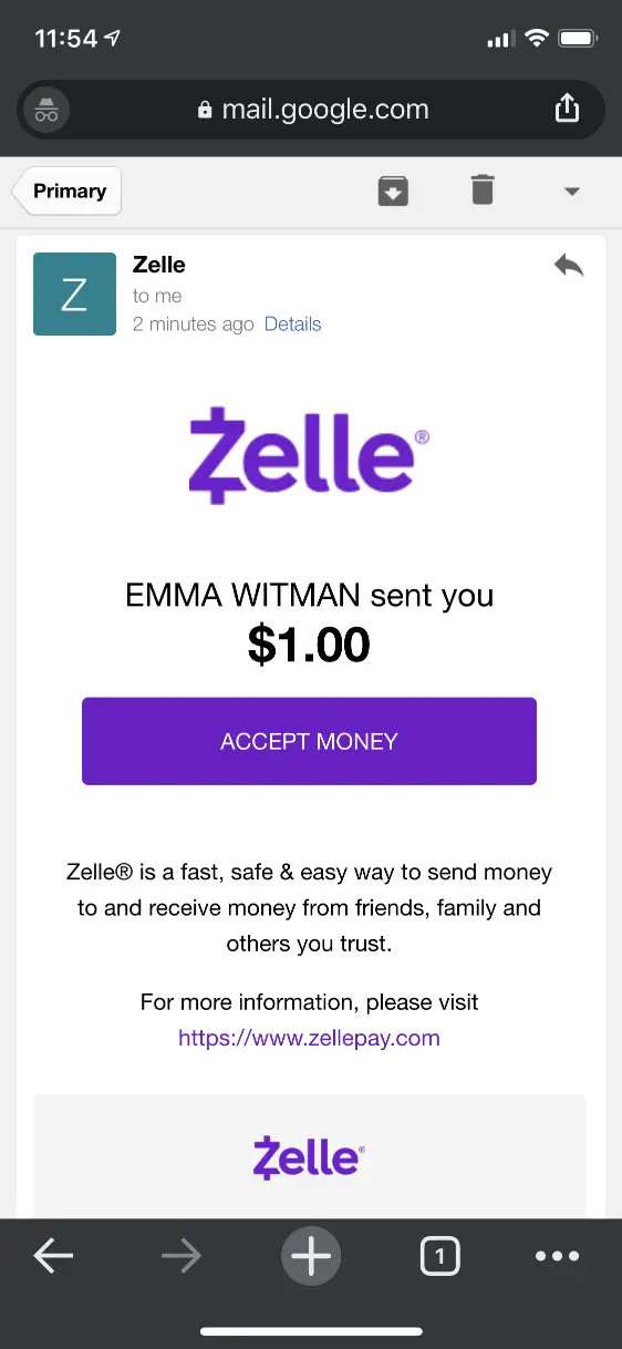 Can people send fake Zelle emails