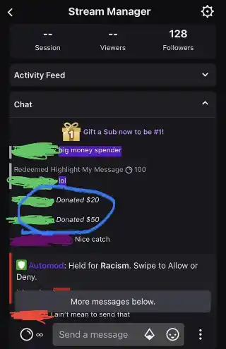 fake donate on Twitch