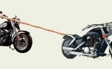 how to tow a motorcycle with another motorcycle