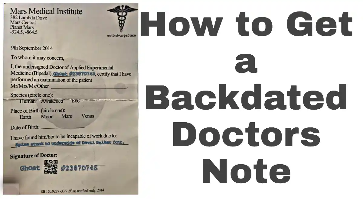 How to Get a Backdated Doctors Note